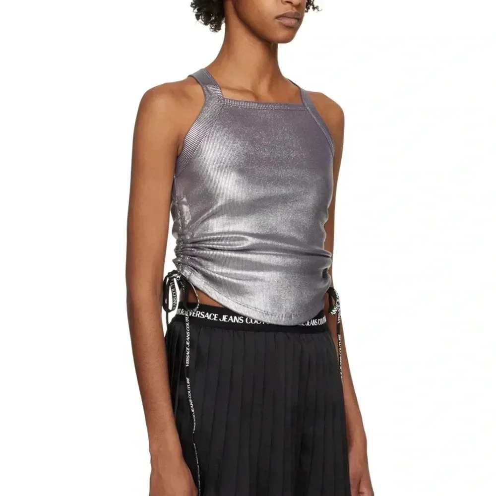 VERSACE JEANS COUTURE
Silver Ruched Tank Top - Picture 4 of 11